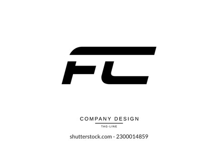 FC, CF, Abstract Letters Logo Monogram