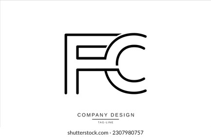 FC, CF, Abstract Letters Logo Monogram