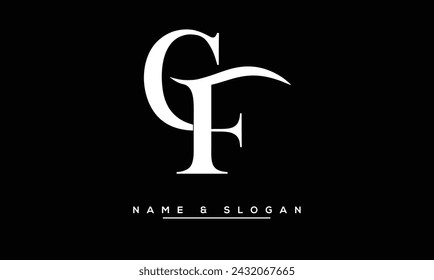 FC,  CF Abstract  Letters Logo Monogram