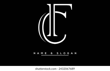 FC,  CF Abstract  Letters Logo Monogram