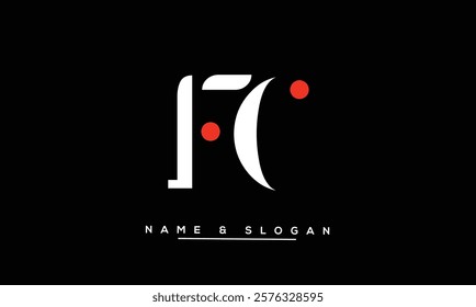 FC, CF Abstract Letters Logo Monogram