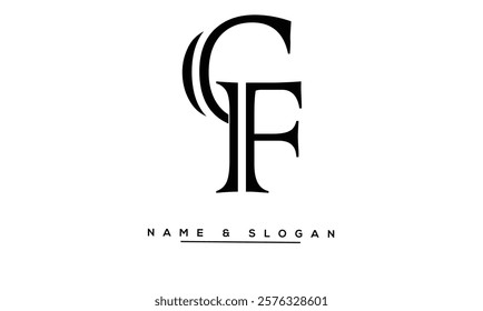 FC, CF Abstract Letters Logo Monogram