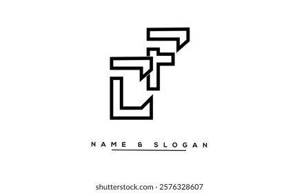 FC, CF Abstract Letters Logo Monogram