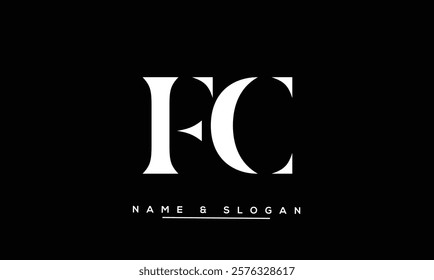 FC, CF Abstract Letters Logo Monogram