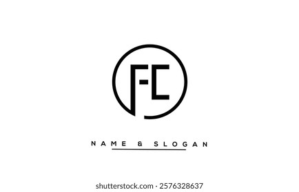 FC, CF Abstract Letters Logo Monogram