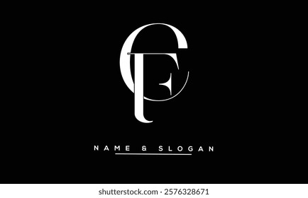 FC, CF Abstract Letters Logo Monogram