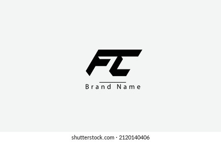 Plantilla de monograma del logotipo del vector abstracto FC CF F C