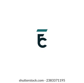 FC, CF letter logo design template elements. Modern abstract digital alphabet letter logo.