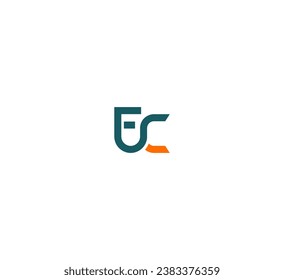 FC, elementos de plantilla de diseño de logotipo de letra CF. Logo de la letra digital abstracta moderna.