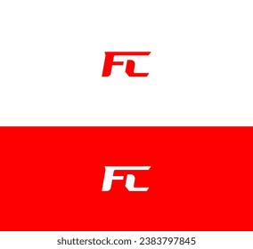 FC, elementos de plantilla de diseño de logotipo de letra CF. Logo de la letra digital abstracta moderna.