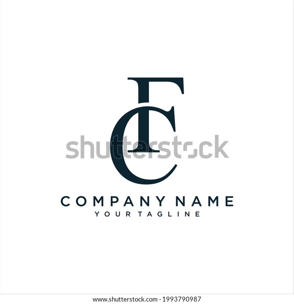 Fc Cf Letter Logo Design Stock Vector Royalty Free 1993790987