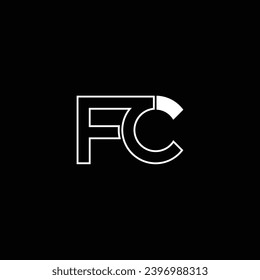 FC or CF ‍abstract letter outstanding professional business awesome artistic branding company different colours illustration. Logo design or icon design or monogram design.