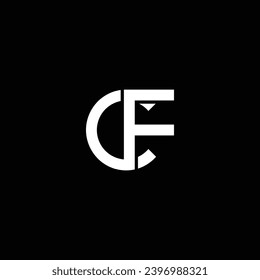 FC o CF ‍ carta abstracta sobresaliente negocio profesional impresionante marca artística empresa de diferentes colores ilustración. Diseño de logotipo o diseño de icono o de monograma.