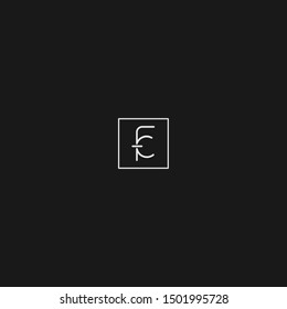 FC CF minimal and elegant logo in black and white