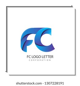 fc circle lowercase design of alphabet letter combination with infinity suitable as a logo for a company or business - Vector