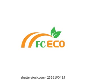 FC eco, FC Ecology logo, Natural element eco logo, green ecology logo template