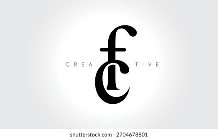 FC Elegant Serif Monogram Logo – Luxury Lowercase Typographic Lettermark for Modern Branding