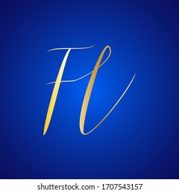 FC. F and C, Beauty vector initial logo, handwriting logo of initial signature, wedding, fashion, jewelry,  with creative template for any company or business.