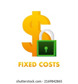 FC - Fixed Cost acronym. business concept background. Vector illustration. Business concept