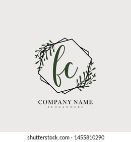 FC Initial beauty floral logo template