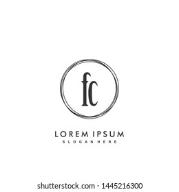 FC Initial beauty monogram logo vector