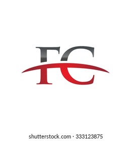 FC initial company red swoosh logo