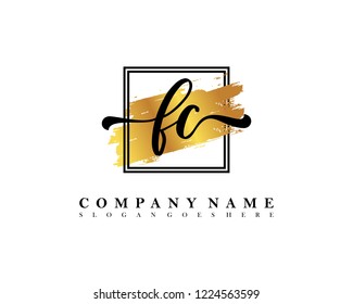 FC Initial handwriting logo concept