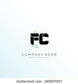 FC initial letter abstract logo design vector.