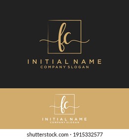 FC Initial letter handwriting and signature logo.