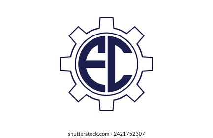 FC initial letter mechanical circle logo design vector template. industrial, engineering, servicing, word mark, letter mark, monogram, construction, business, company, corporate, commercial, geometric