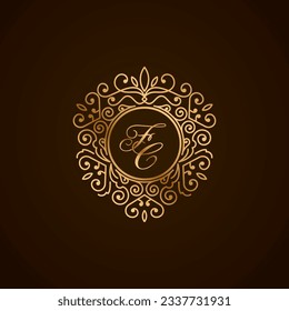 FC initial letter ornament monogram logo	