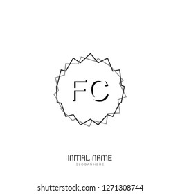 FC Initial logo template vector