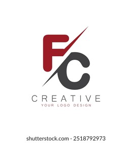 FC initial monogram with letter creative logo