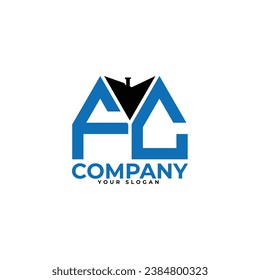 
FC letter creative real estate vector logo design.