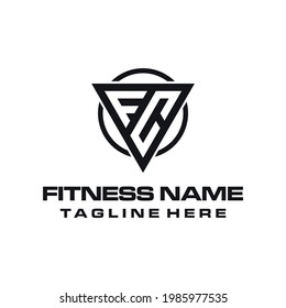 FC letter logo design. The combination of triangles and circles is clean and strong. Suitable for fitness, financial accounting and other businesses.