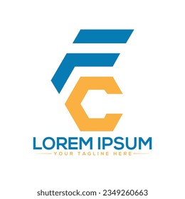 Diseño de logotipo de carta FC Diseño de logotipo creativo