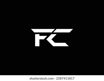 FC Letter Logo design vector template illustration