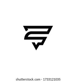 fc letter logo vector. initial FC Letter base Triangle Design Monogram Icon Vector Template