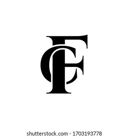 letra fc diseño original del logotipo de monograma