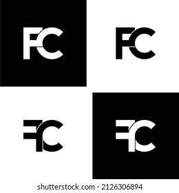 fc letter original monogram logo design set
