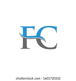FC letter Type Logo Design vector Template. Abstract Letter FC logo Design