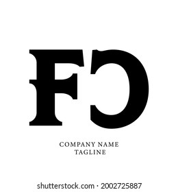 FC letter vector logo design.