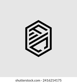 FC line geometric monogram with high quality professional design that will print well