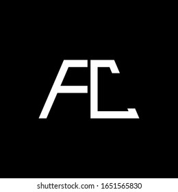 FC logo abstract monogram isolated on black background