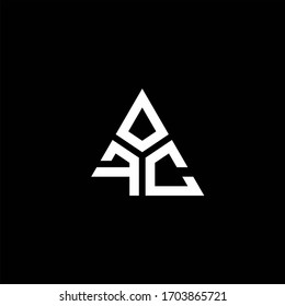 FC-Monogramm-Logo mit 3 Stücken Form einzeln auf Dreiecksdesign-Vorlage