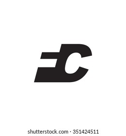 FC negative space letter logo