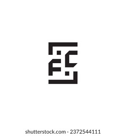 FC square concept retro logo in high quality professional design that will print well across any print media