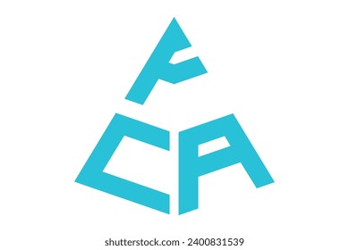 FCA, FC logos. Abstract initial monogram letter alphabet logo design
