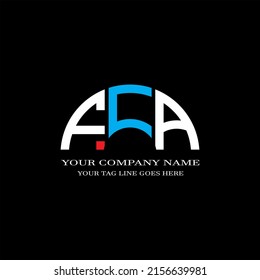 Logo de la carta FCA diseño creativo con gráfico vectorial