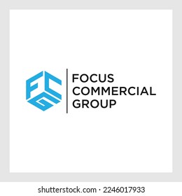 Logo de la carta FCB diseño creativo con gráfico vectorial, logotipo FCB simple y moderno